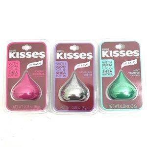 🌵HERSHEY KISSES Lip Balm 3 MINT CHERRY RASPBERRY